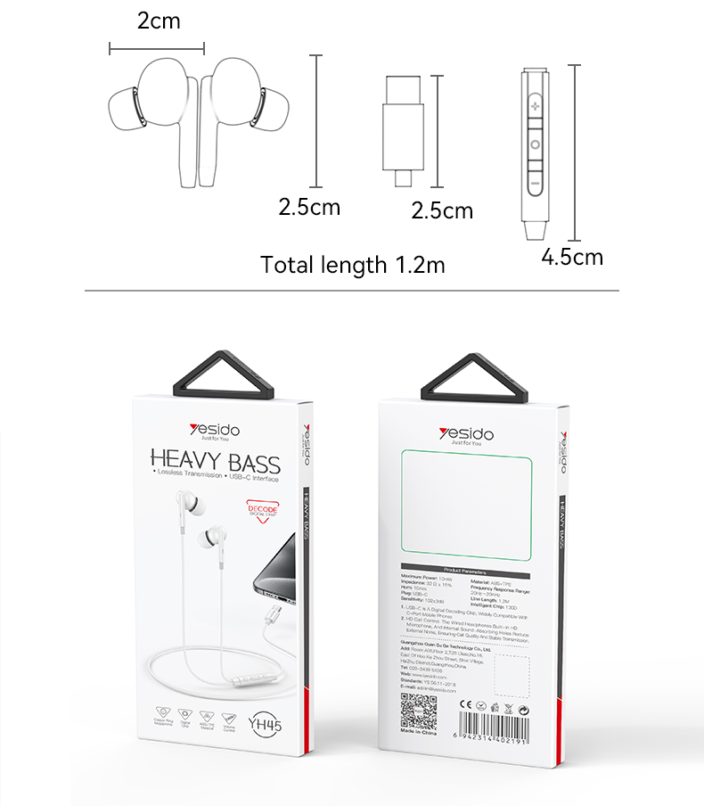 Yesido YH45 Type-C Earphone