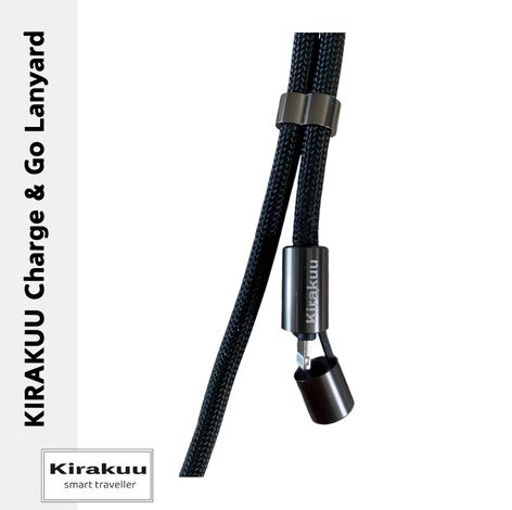 Kirakuu 充電手機繩|多用途頸繩手機帶|USB充電線