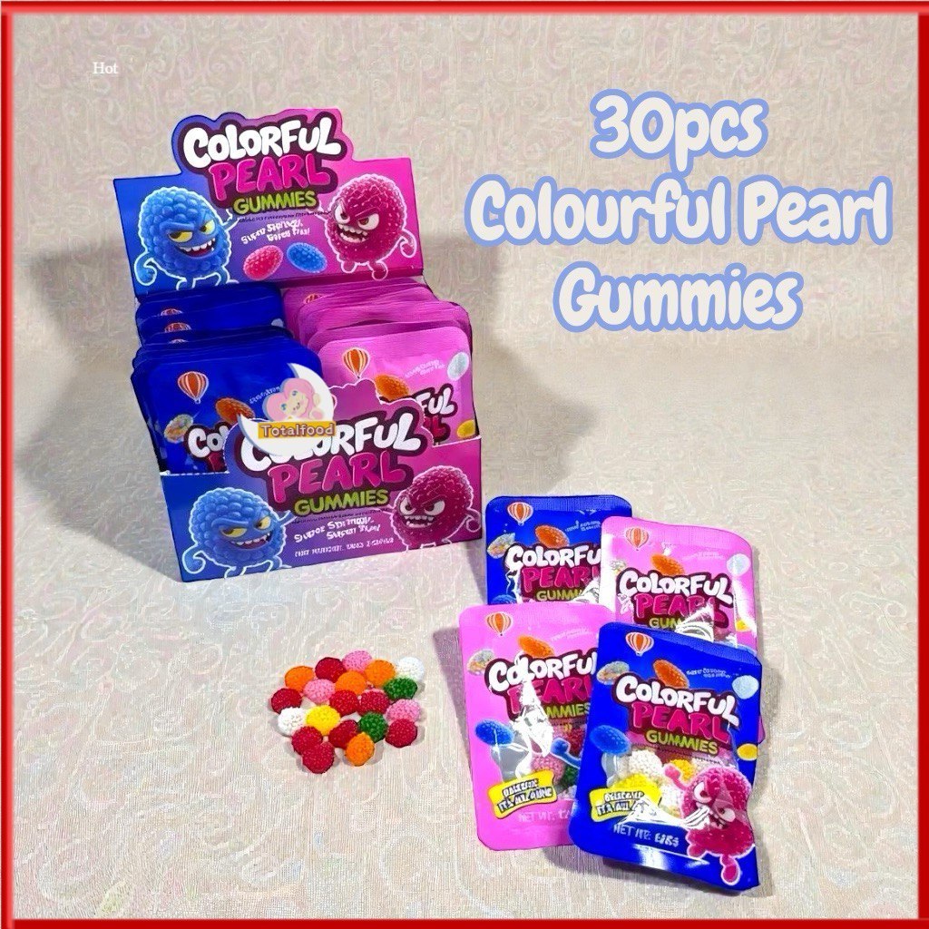 30pcs Balloon Brand Colourful Pearl Gummies Fruits Flavour (HALAL)