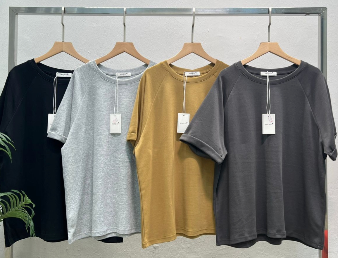 JY02 Round Neck Over Size Basic Tee 