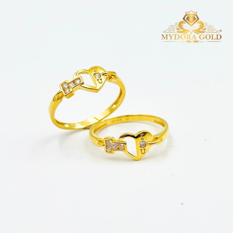 MYDORA Cincin CZ Batu I Love U l EMAS 916/22K