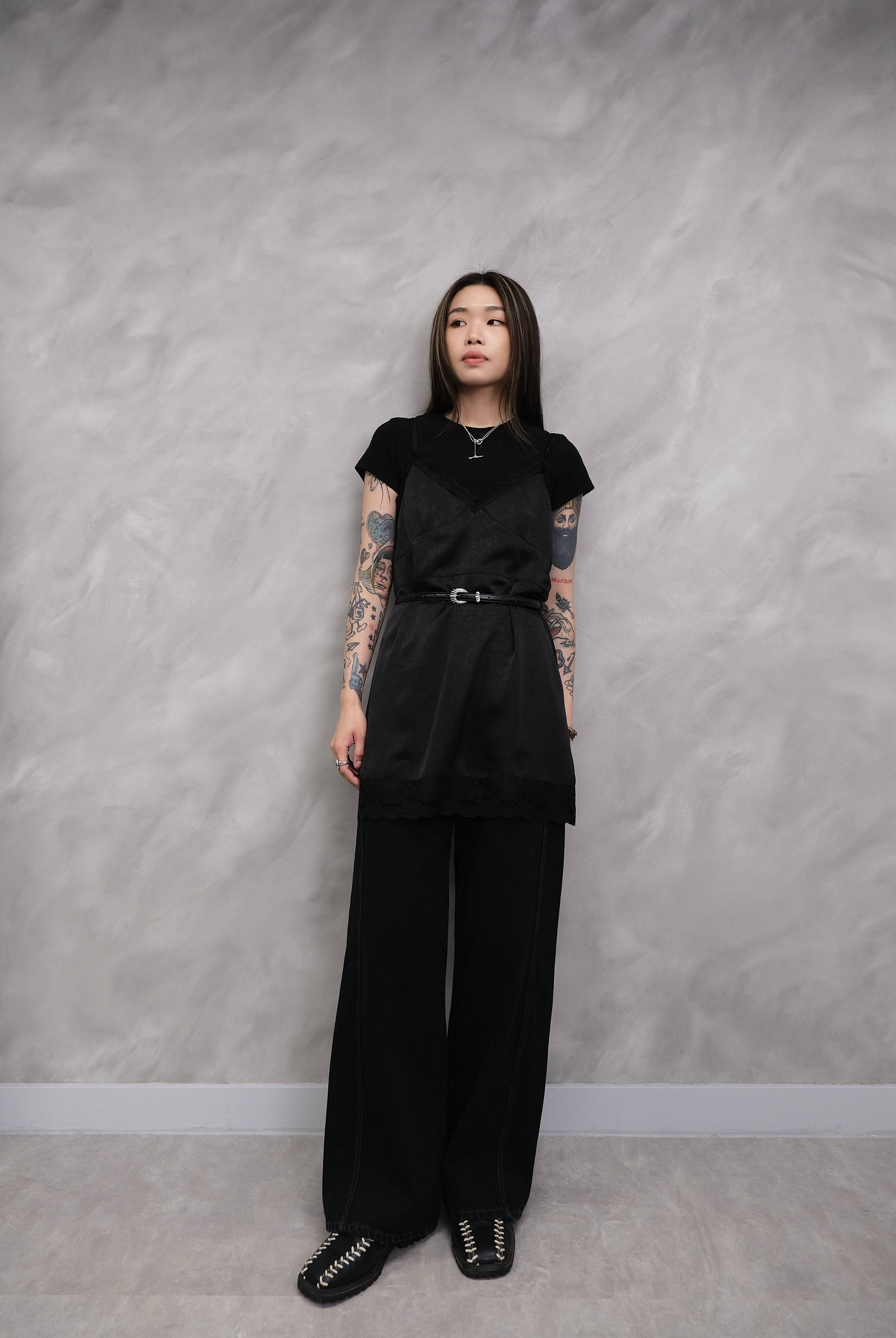 Lace layered one piece #op14