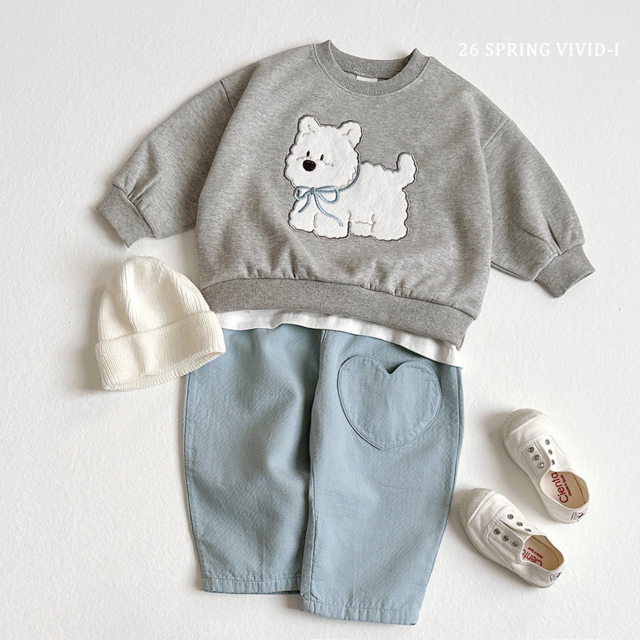 🌸預訂 韓國直送🌸🇰🇷VIVIDI兩色心形口袋寬鬆長褲