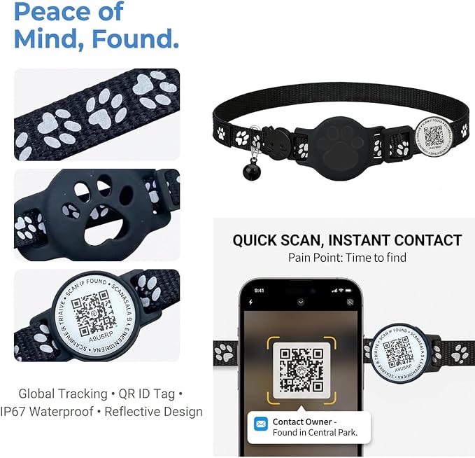EGLANCLIFM Cat Tracker GPS 電子寵物定位器項圈 (預購產品)