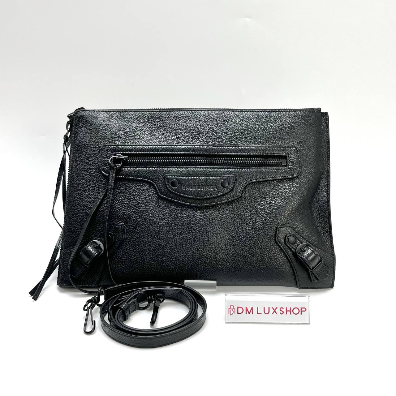 Balenciaga Black Neo Classic Clutch Bag