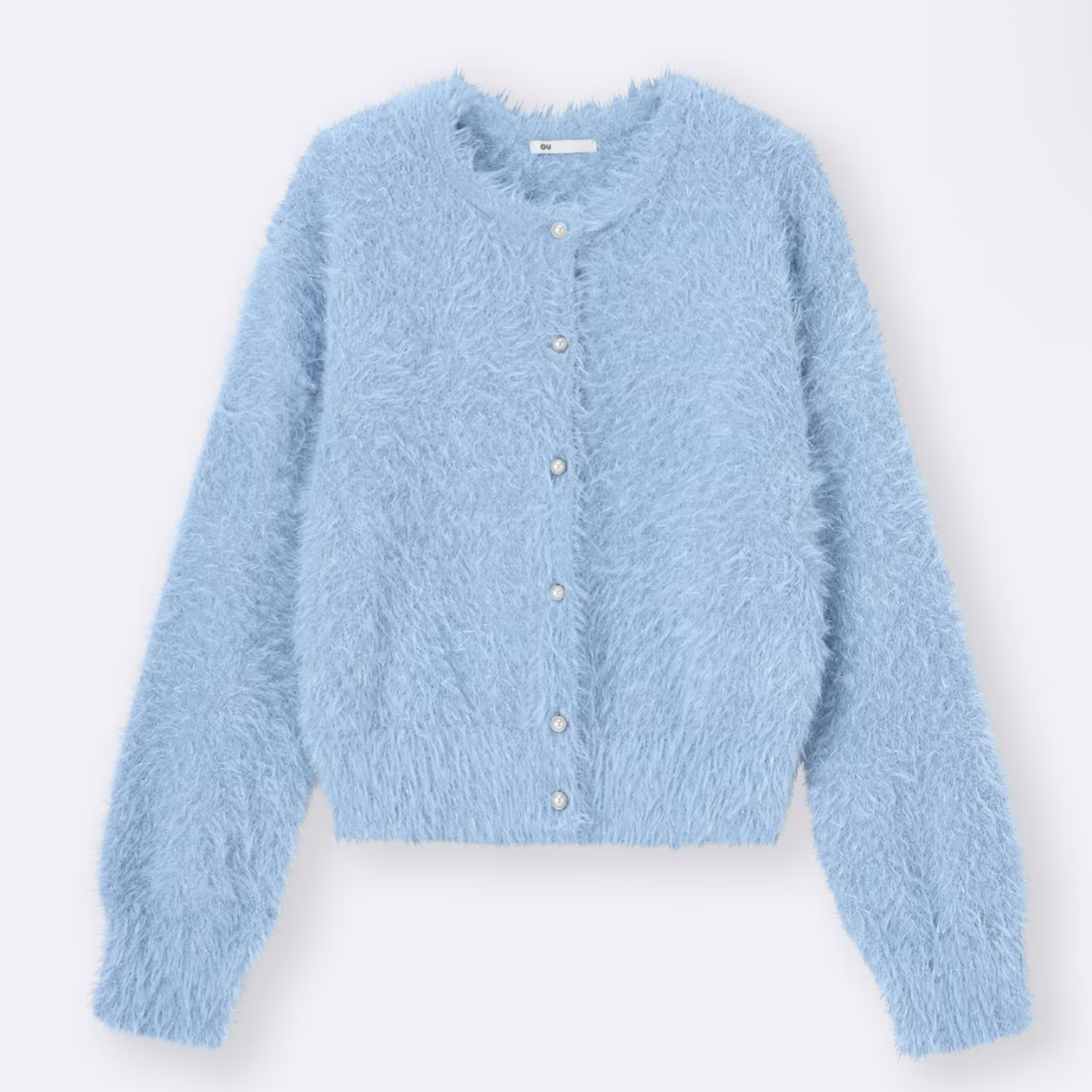 GU Shiny Crew Neck Cardigan Z