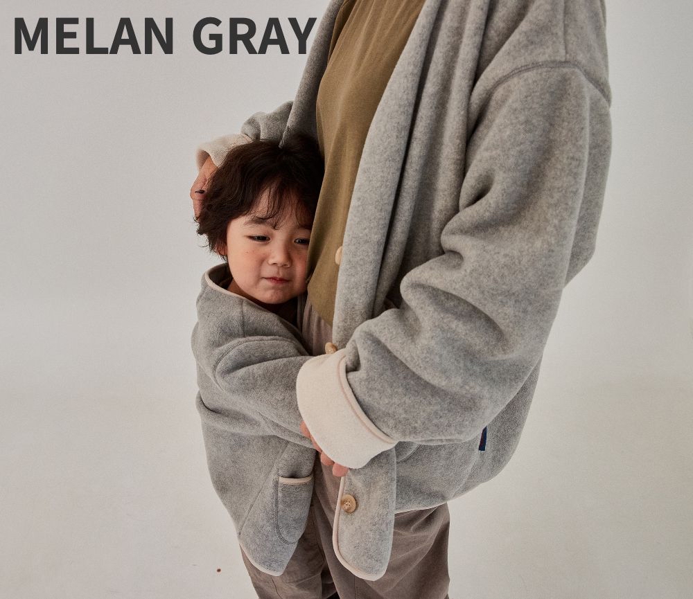 親子羊絨保暖外套 (Melange Grey M88-98/Adult S)