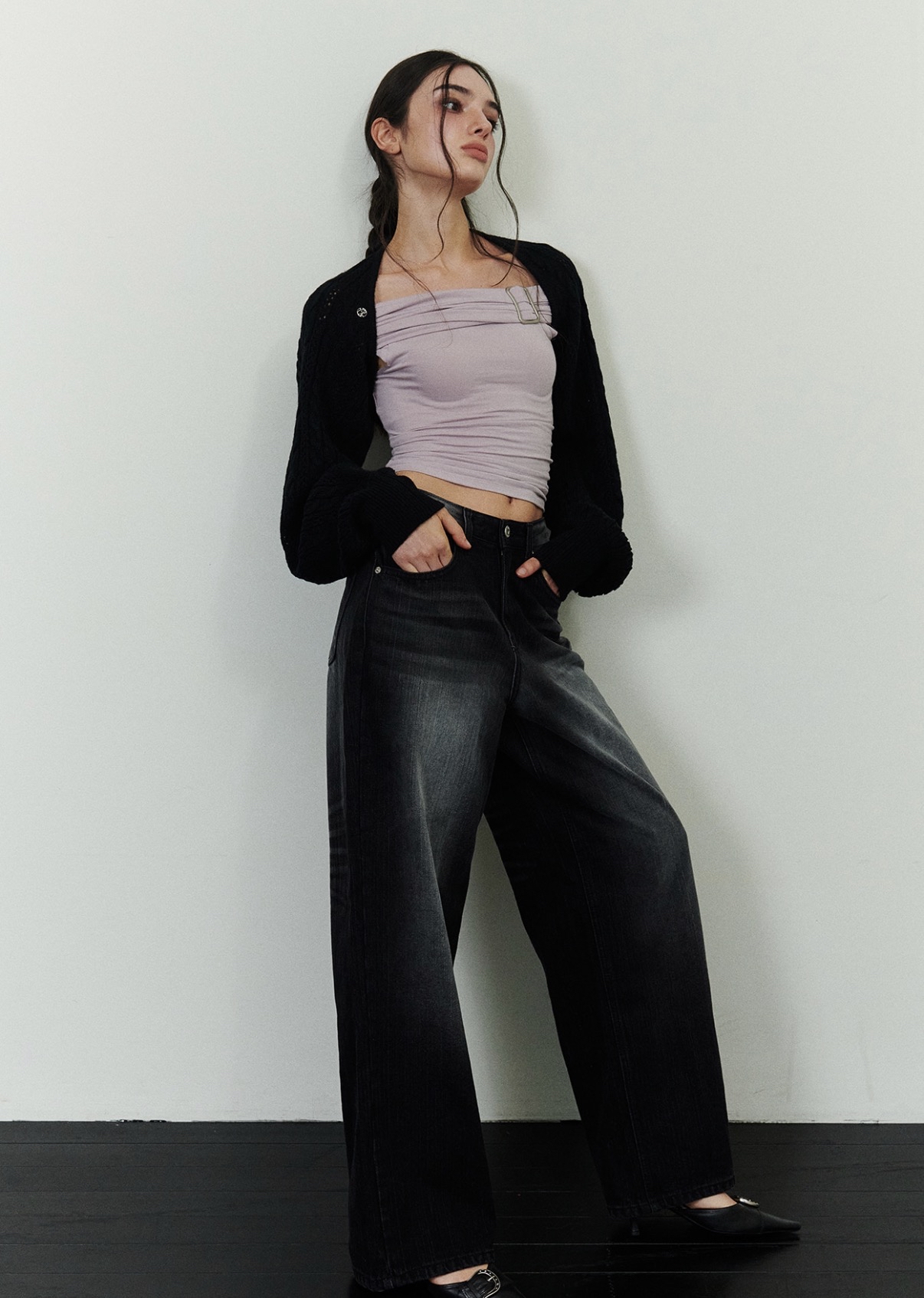PAIN OR PLEASURE JADEN DENIM PANTS black
