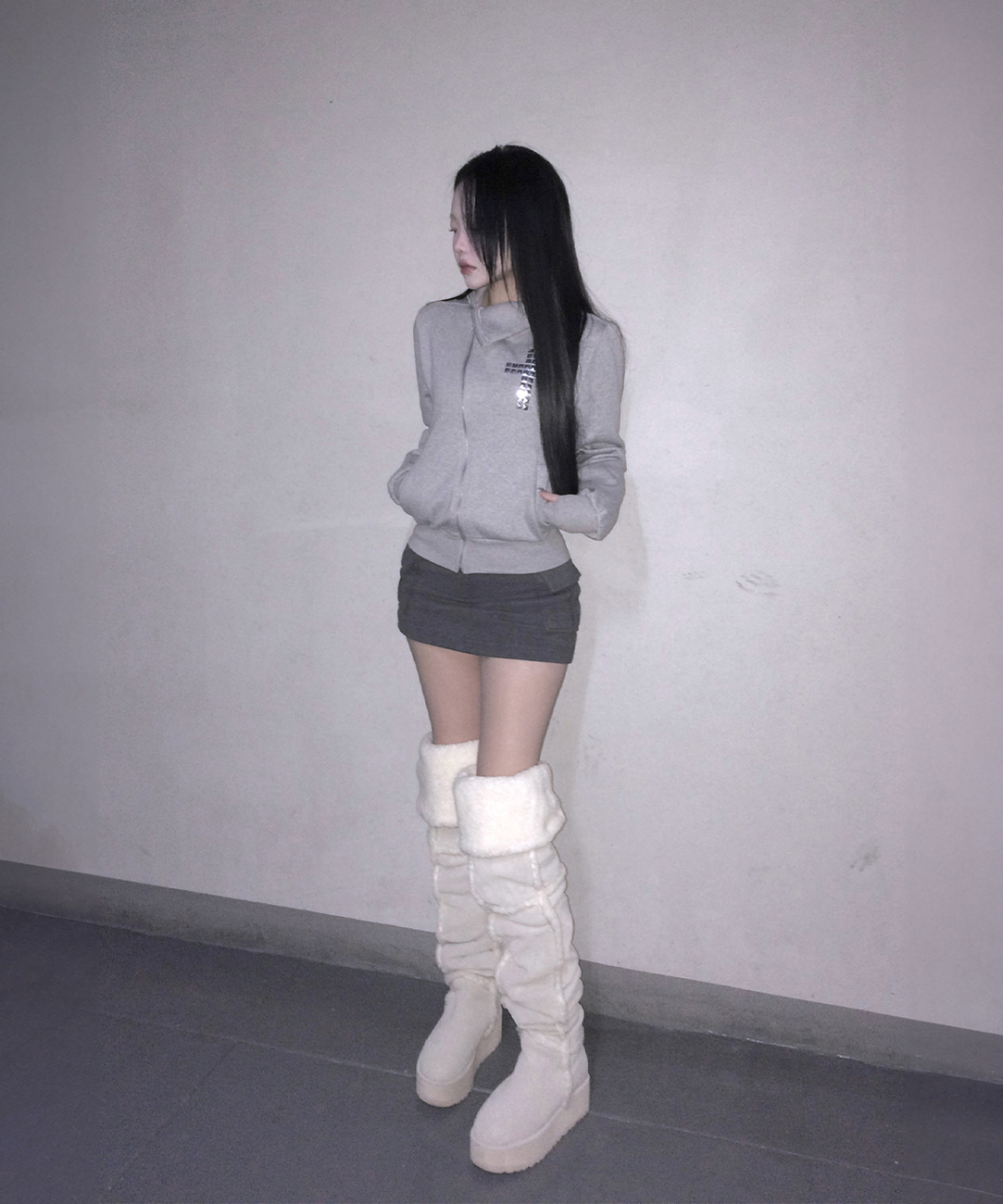 Wool Blend Cargo Mini Skort