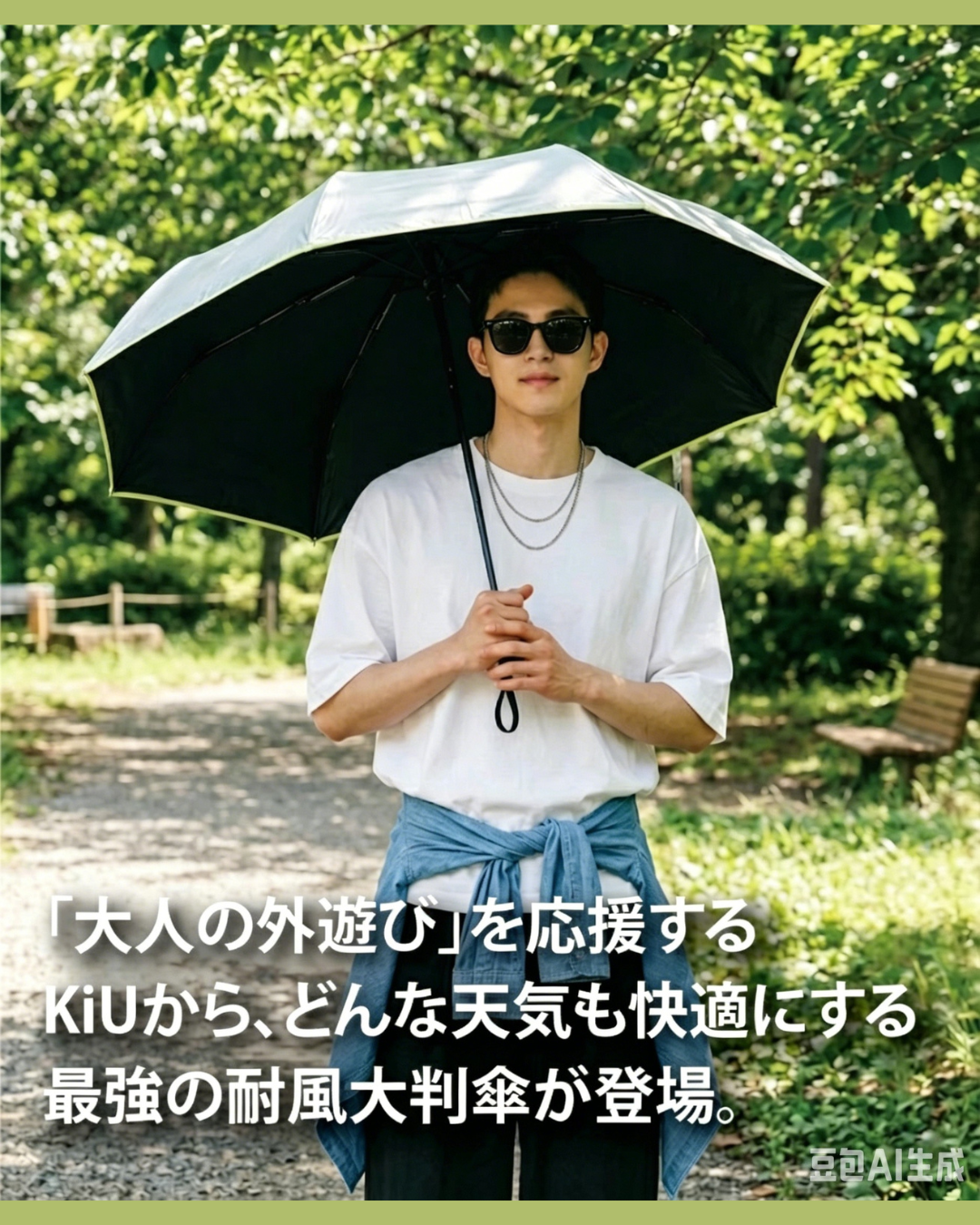 日本代購【﻿ 2026新商品 日本直送 Kiu 超強 防風 抗UV  晴雨兼用大傘 | 直徑109cm) | High-Performance Windproof All-Weather Umbrella 】