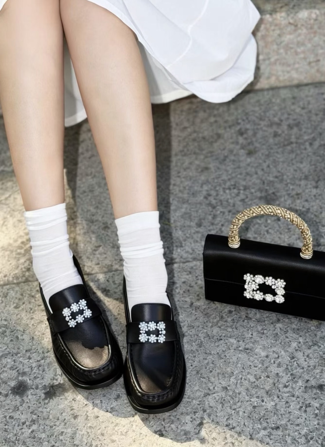 限時優惠🩷新款🆕訂貨🍒RV 花花小鑽扣loafer  Size 35.5-38/39/40