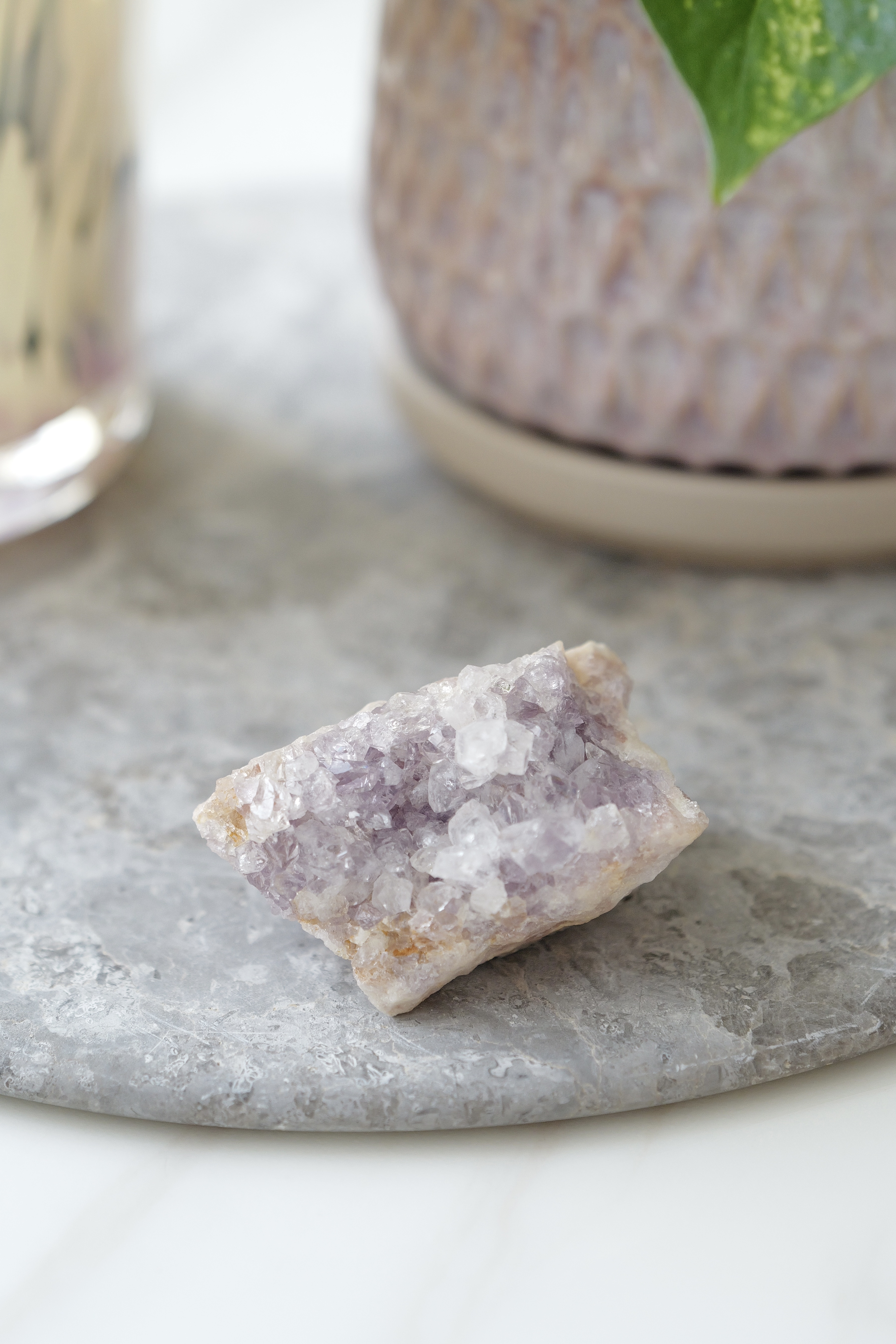  ༒6cm Pink Amethyst Geode༒ PA.7051H3m-RA22*3MF