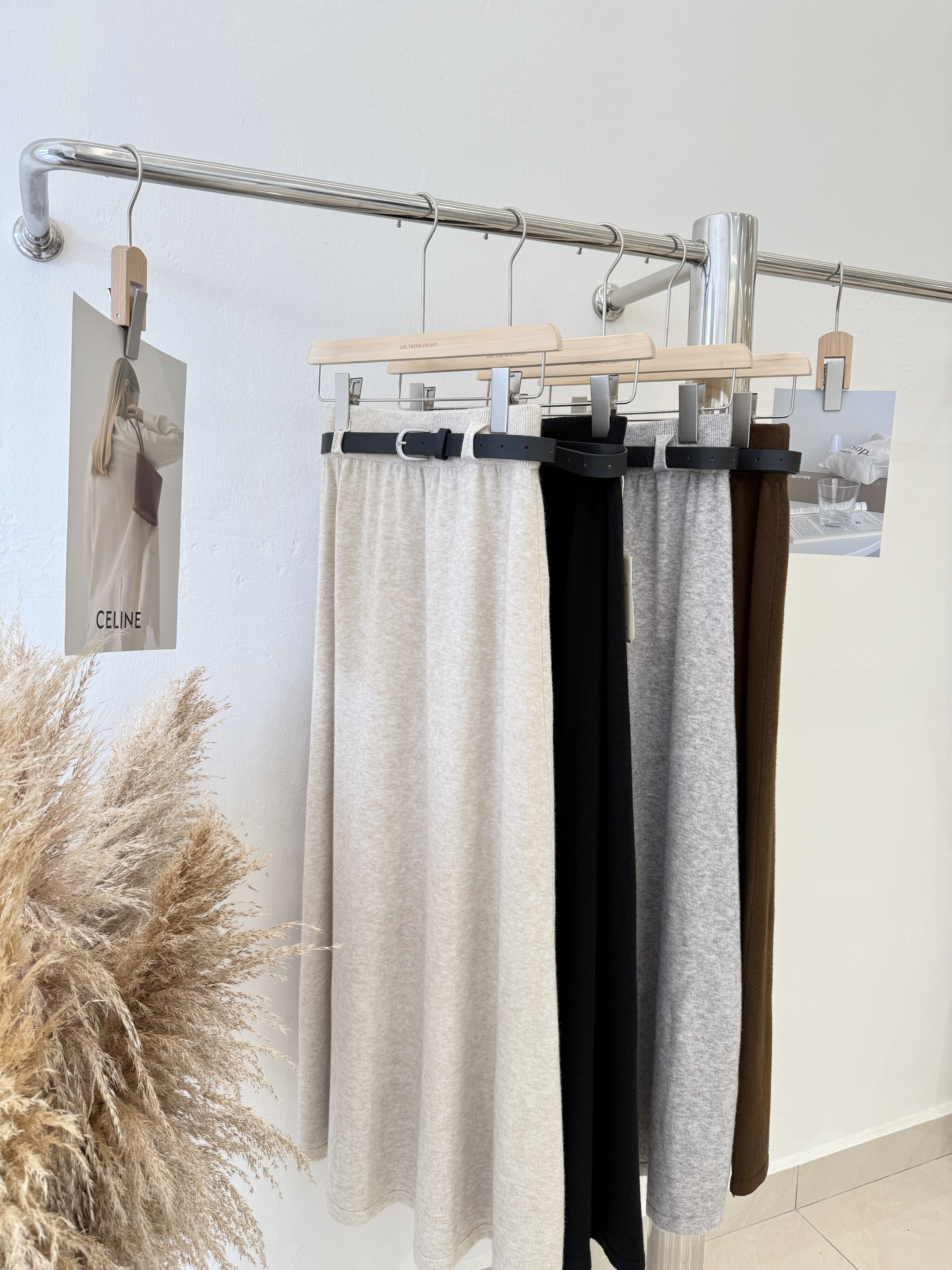 6327 爆款百搭针织长裙(送腰带)