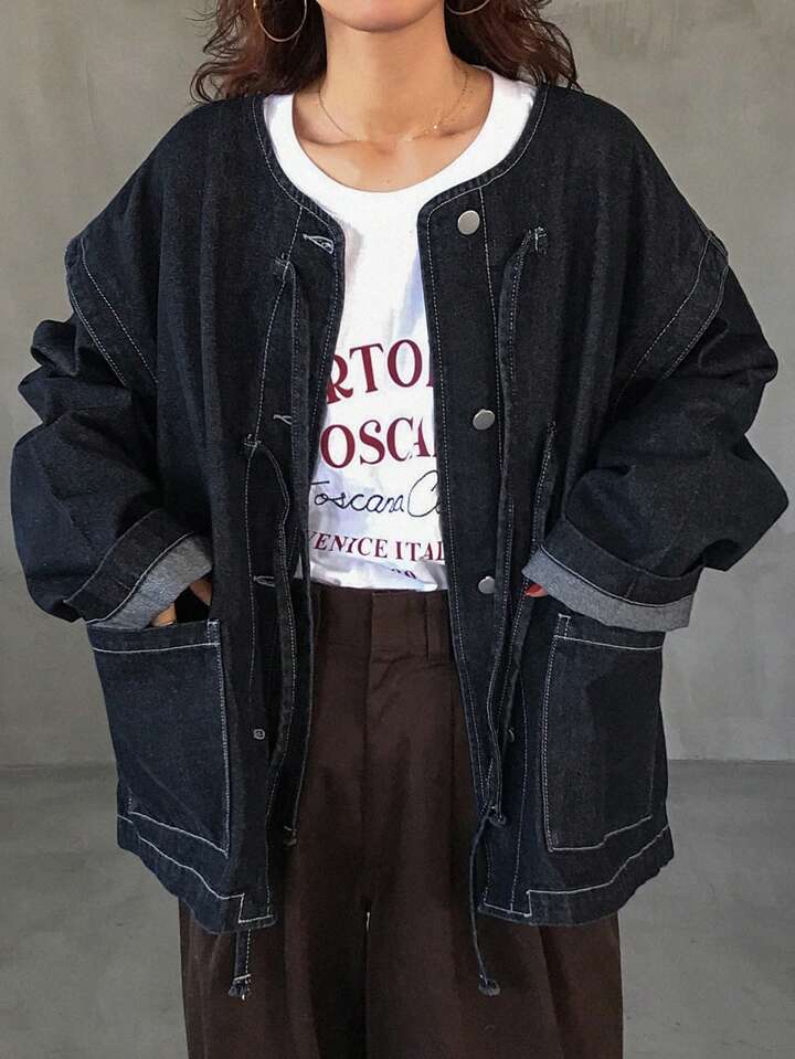 復古棉質牛仔外套