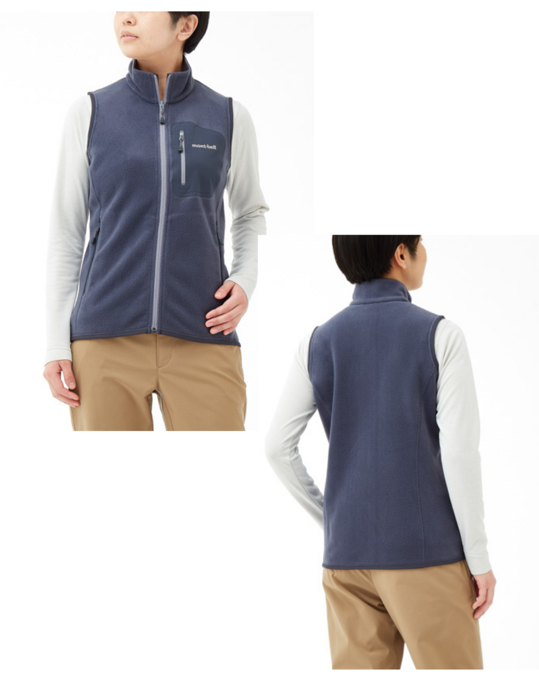 日本代購【 日本直送 montbell CLIMAPLUS 100 輕便 保暖 絨毛 毛裡 背心 |  Zip Vest Women's  | 女裝 】