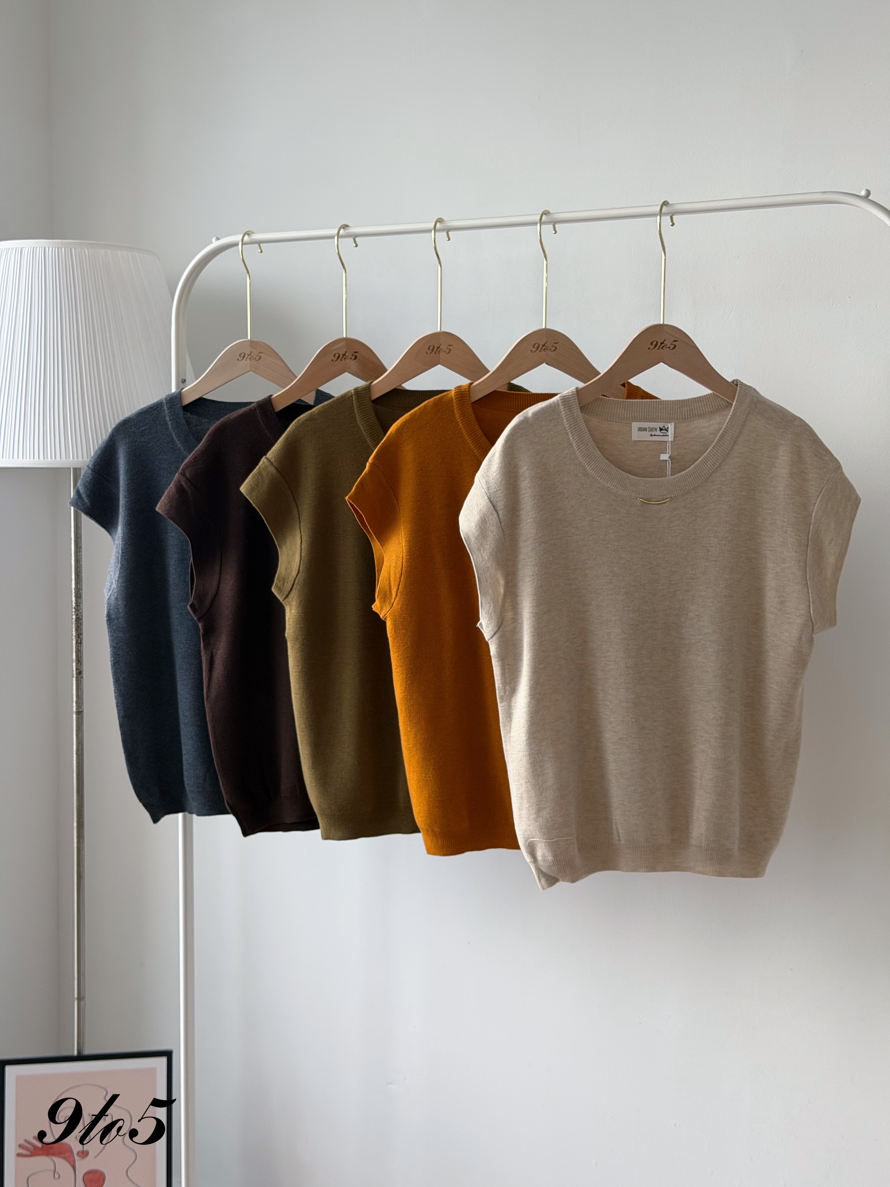 T4543 Round Neck Knit Top - 5 Colors 