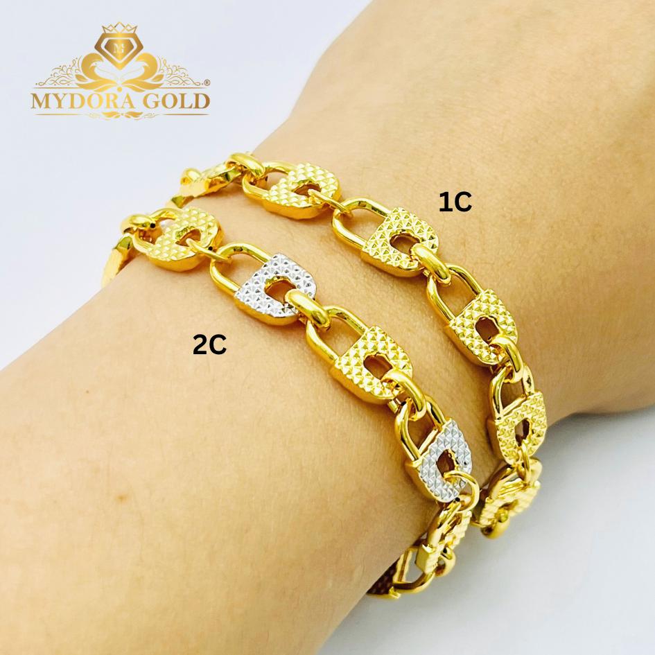 MYDORA Rantai Tangan Fesyen Safety Lock Link l EMAS 916/22K