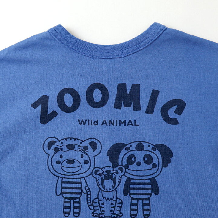 🇯🇵預訂 日本直送🇯🇵Zoomic兩色動物貼花前後印花格紋層疊短袖T恤