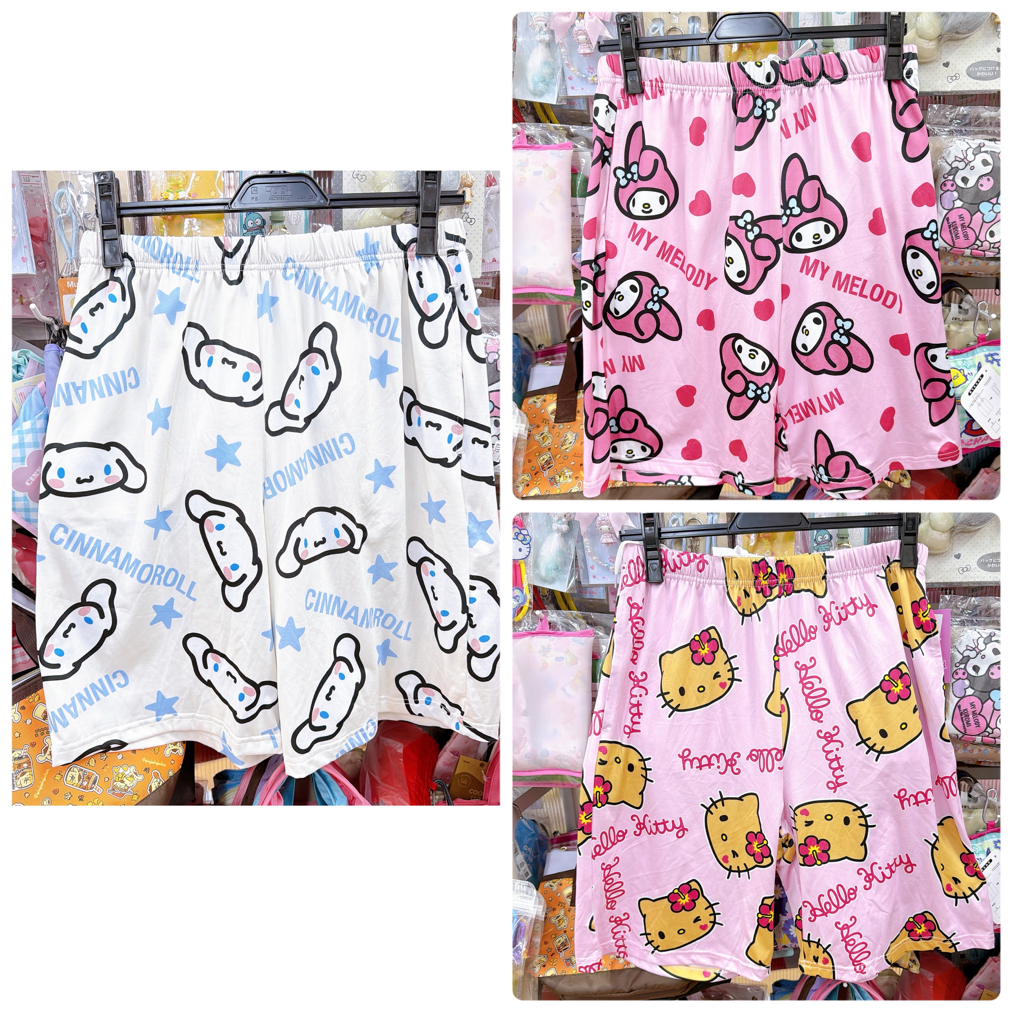 獨家發售日本直送Sanrio 肉桂狗Kitty Melody 新款冷枕短褲 五分褲 