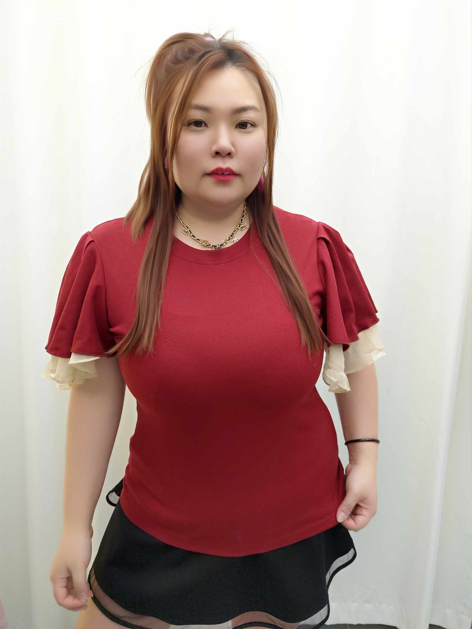 DDA11 K50006 层次袖设计款上衣