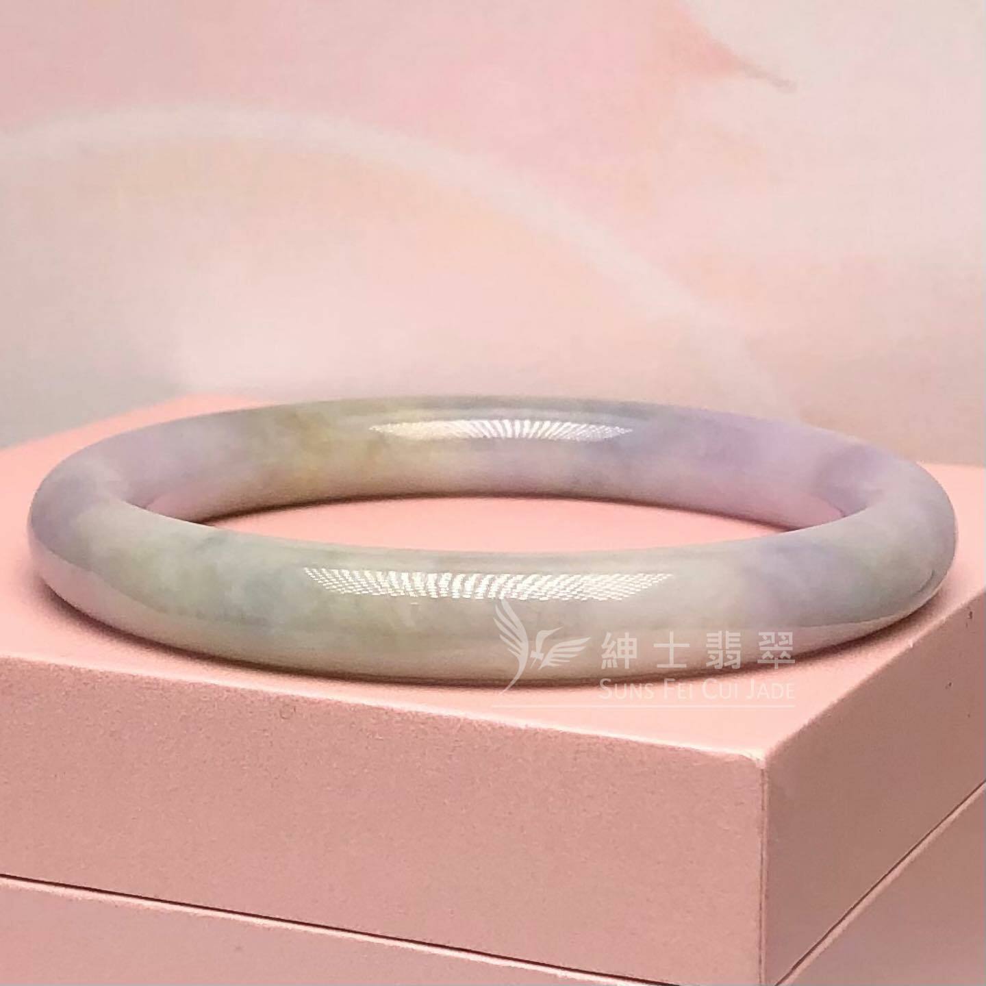 桃紅春圓鐲 51.3mm