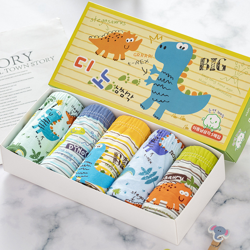 韓國純棉小童卡通內褲 -1盒(5入) - 現貨(斷碼)