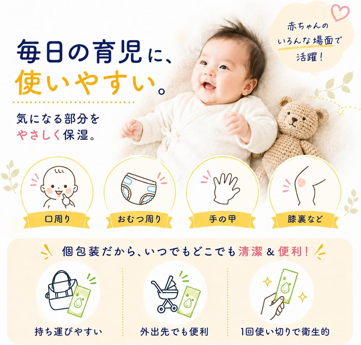 【日本雪之元】嬰幼兒可用獨立包裝凡士林保濕潤膚膏 (28包入) | 敏感肌適用