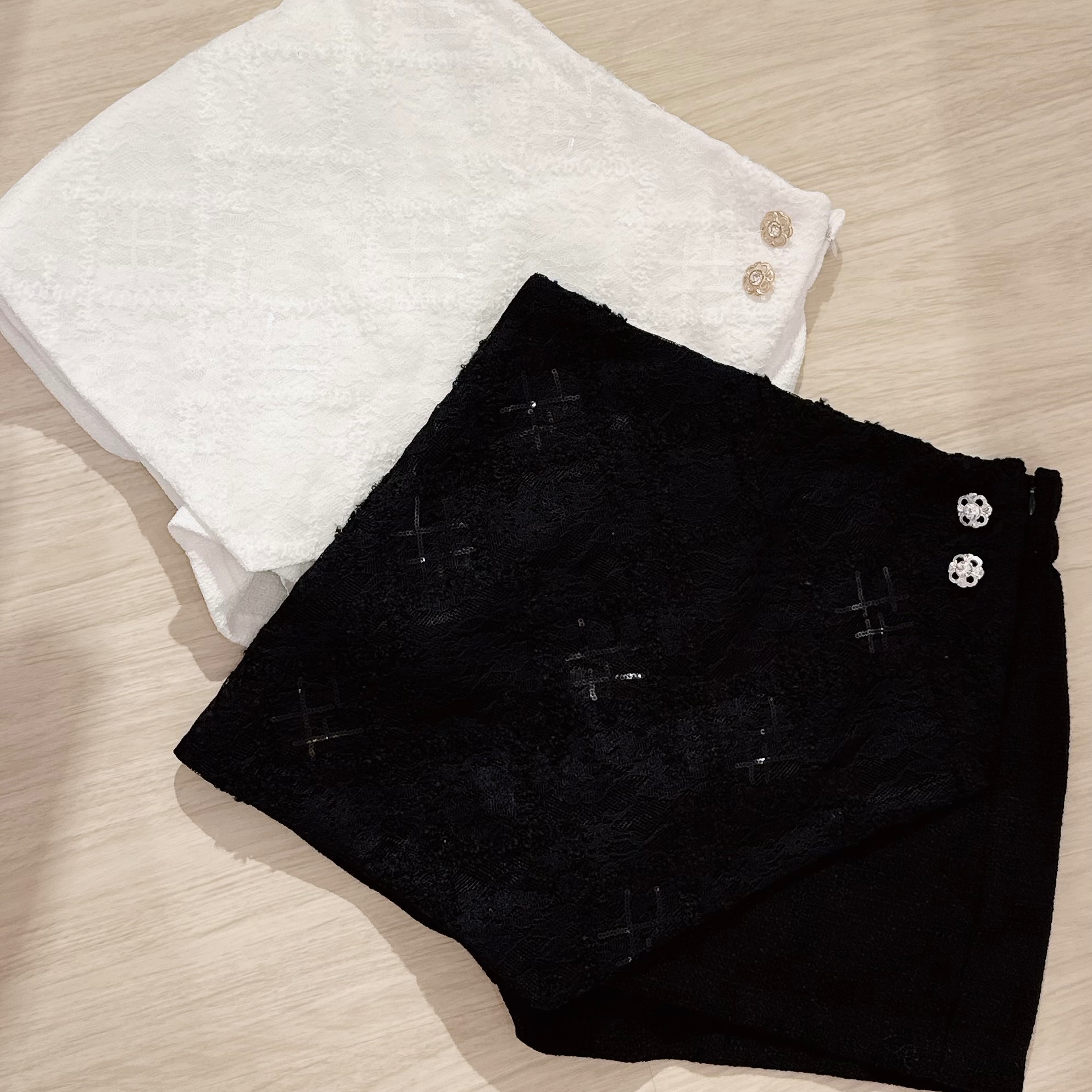 #HANNA-made# Tweedy Jacquard Skort