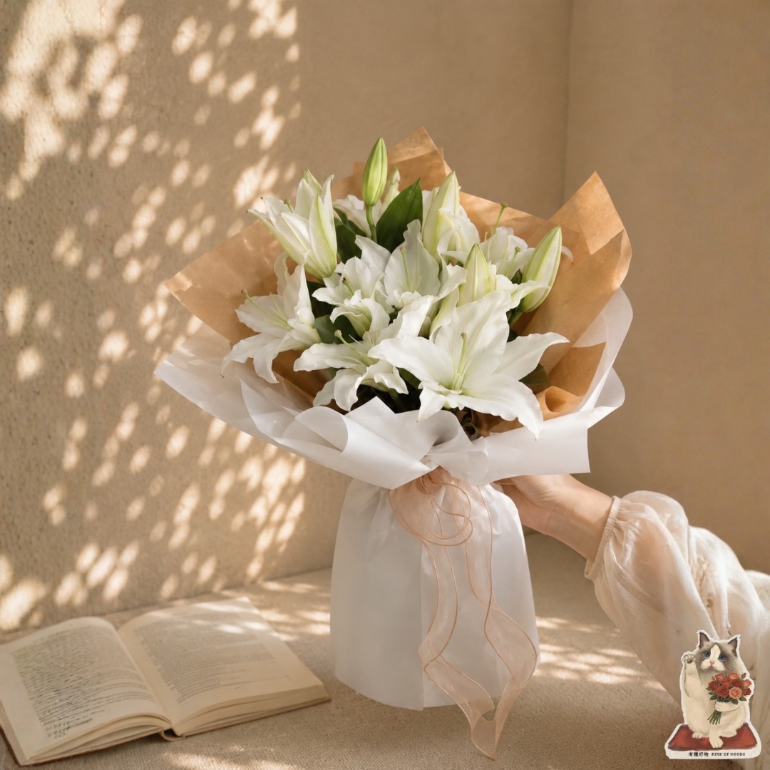 白雪晨曦｜白百合典雅高雅花束