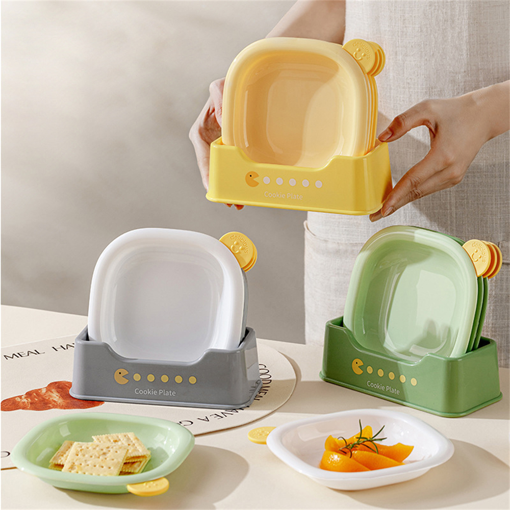 餐臺吐骨碟 骨頭盤 垃圾收納 零食盤 水果盤 黃色［平行進口］ HK2766