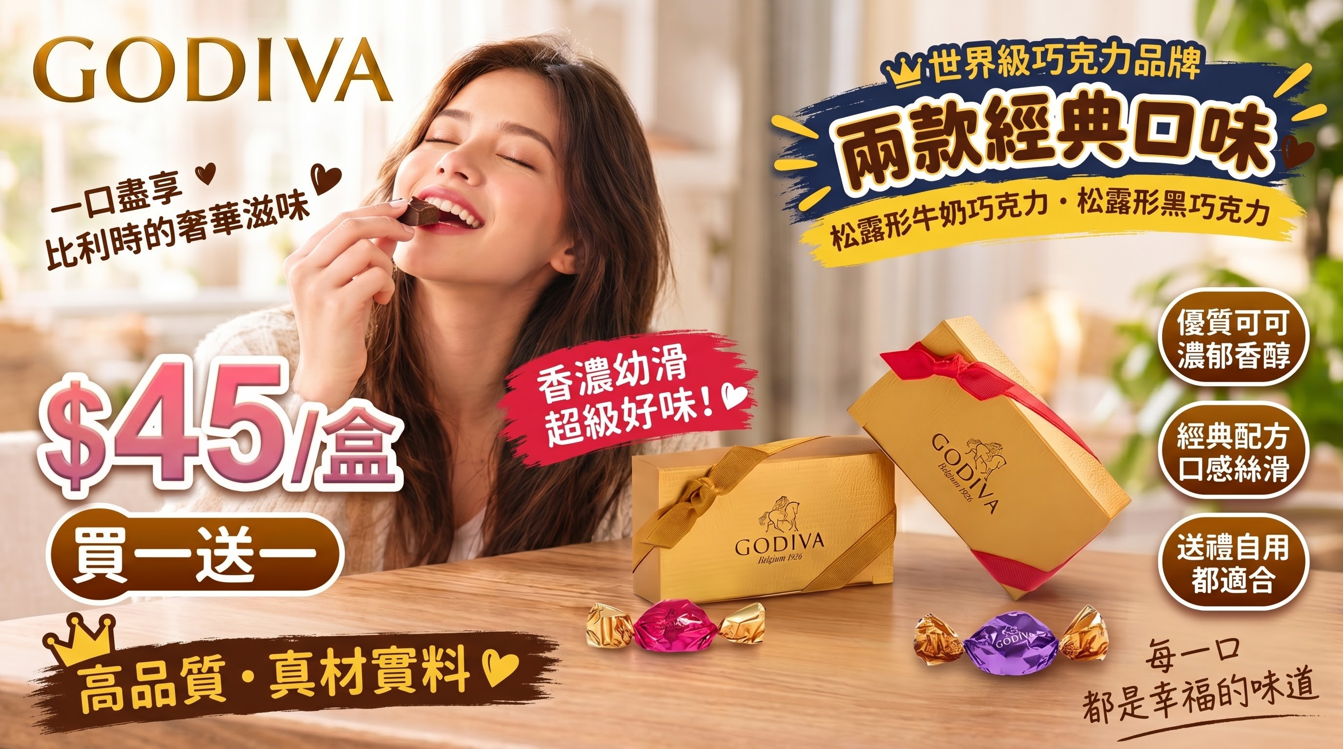 GODIVA 松露形巧克力｜買一送一
