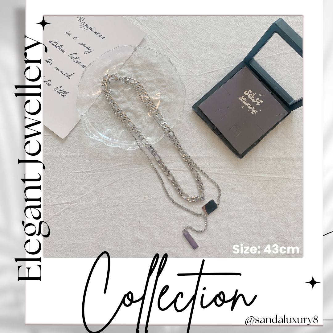 Elegant Men's Layered Chain Necklace Set Stylish Stainless Steel Jewelry for Men