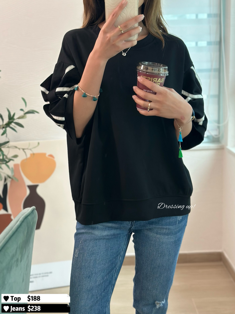 最美側面｜蝴蝶結手袖上衣