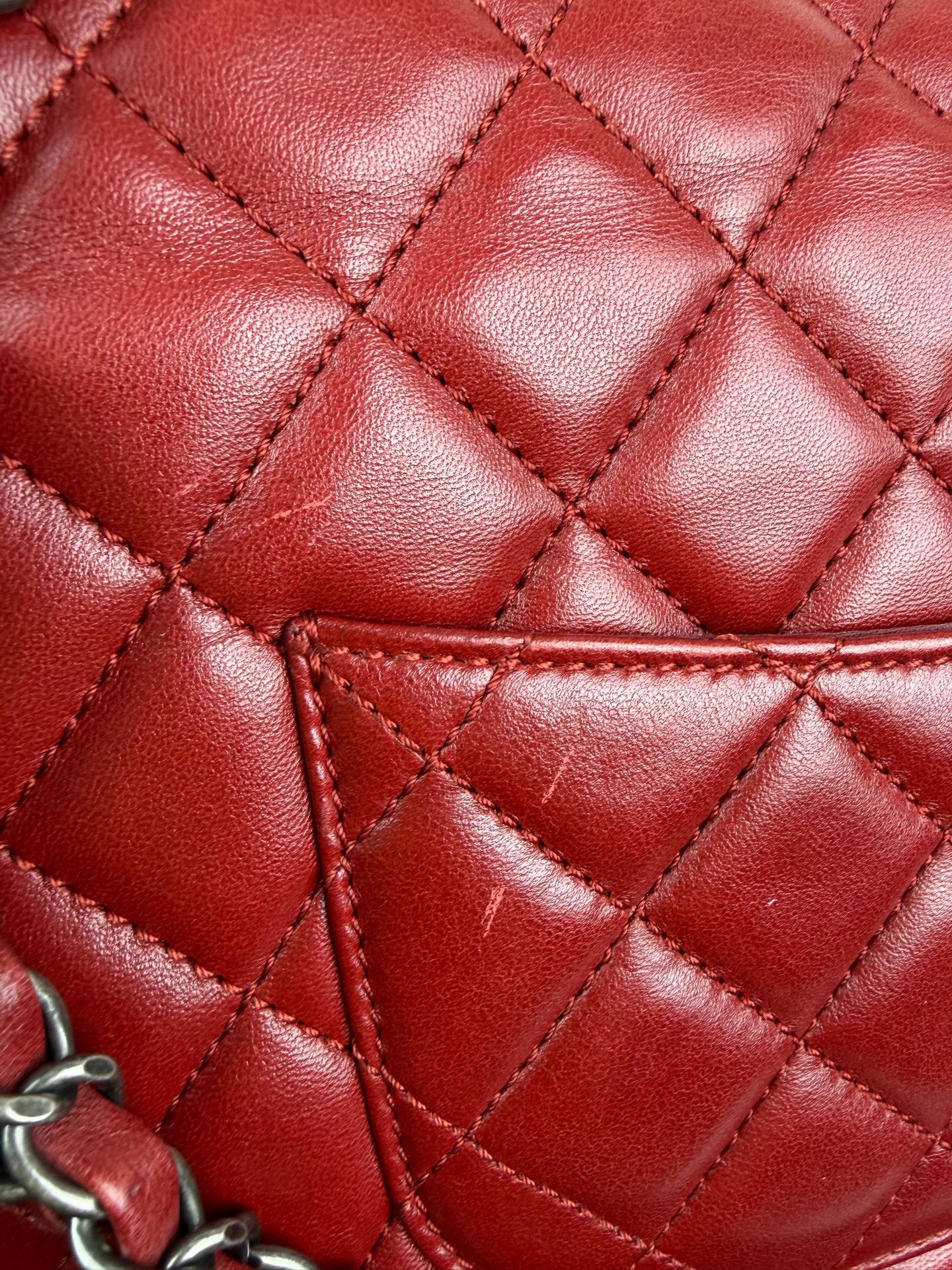 【預訂貨品】Chanel CF系列紅色羊皮郵差包