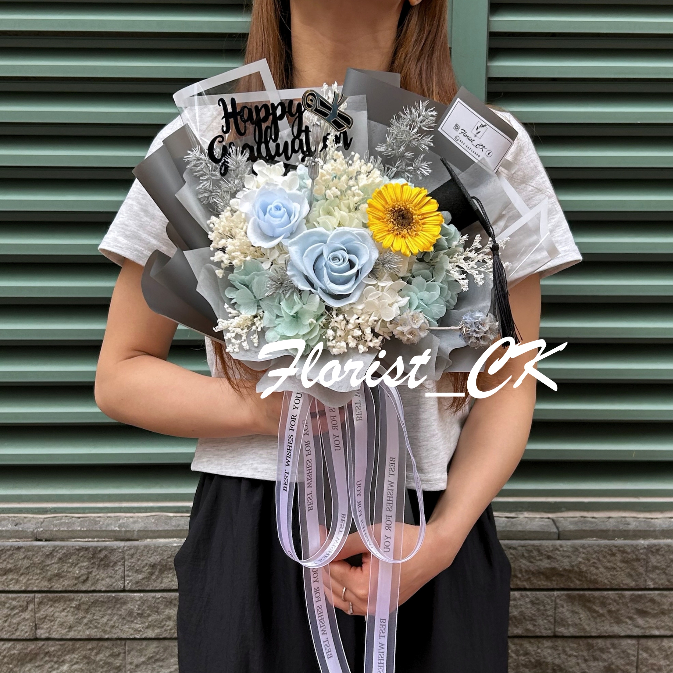 【2026 畢業推介】Solaris Crest｜畢業之選｜永生玫瑰太陽花花束 (預訂款)