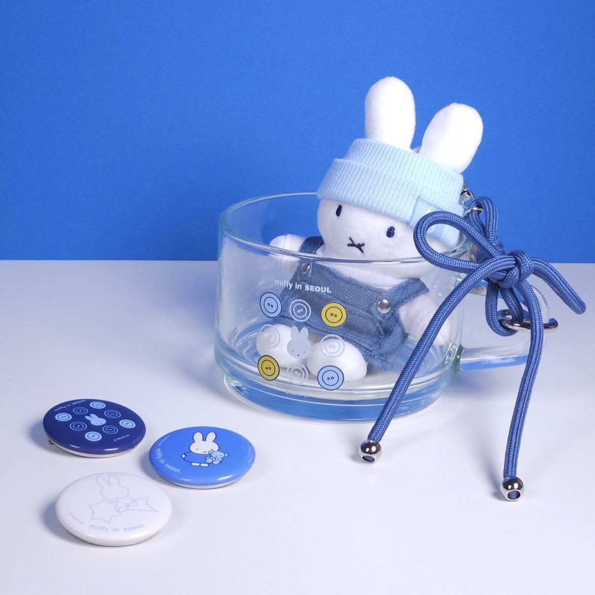 [韓國現貨][Miffy] 首爾限定版 牛仔布 Miffy 公仔匙扣 (2款)