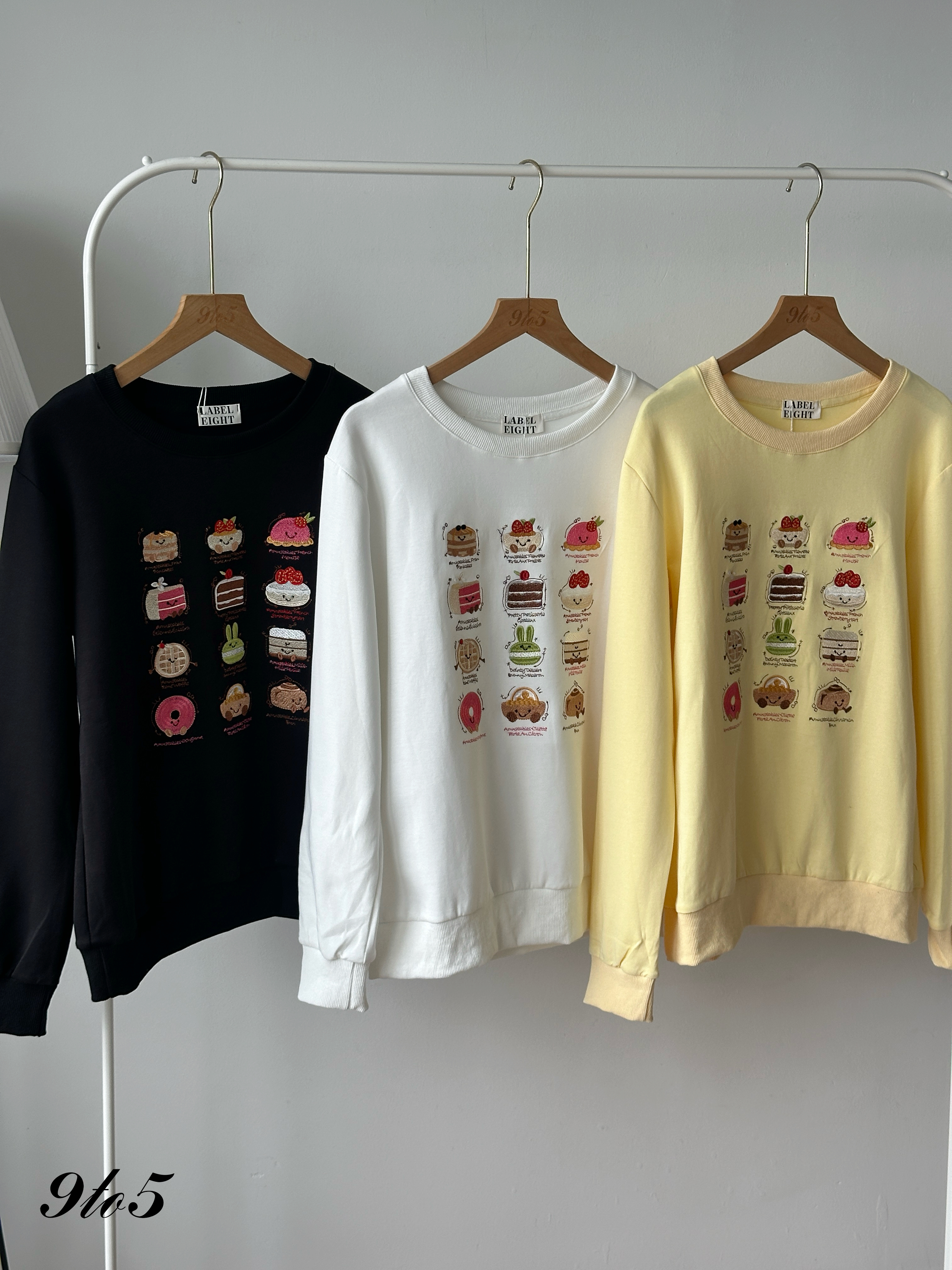 T4427 Embroidery Cakes Sweatshirt - 5 Colors 