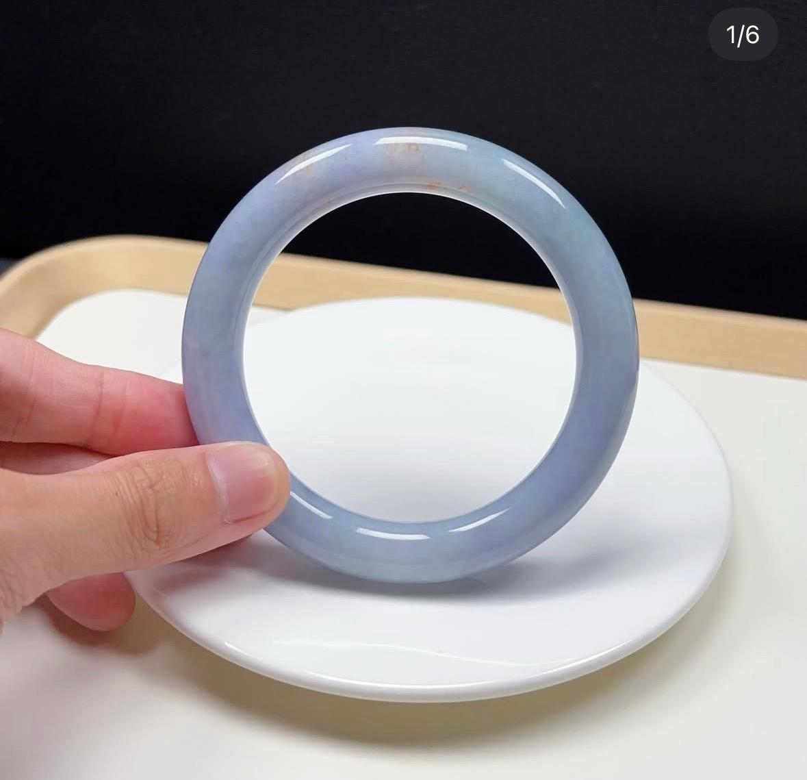 58.8mm 濃色春彩翡色圓鐲（附送香港鑑定證書）