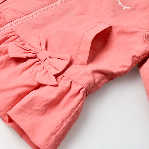 🆕【⭐訂購⭐】🌀 🇯🇵 日本直送 緞帶 荷葉邊下擺 撥水加工 #連帽風褸［2款選］🌀 [ELAA-0224][260225]