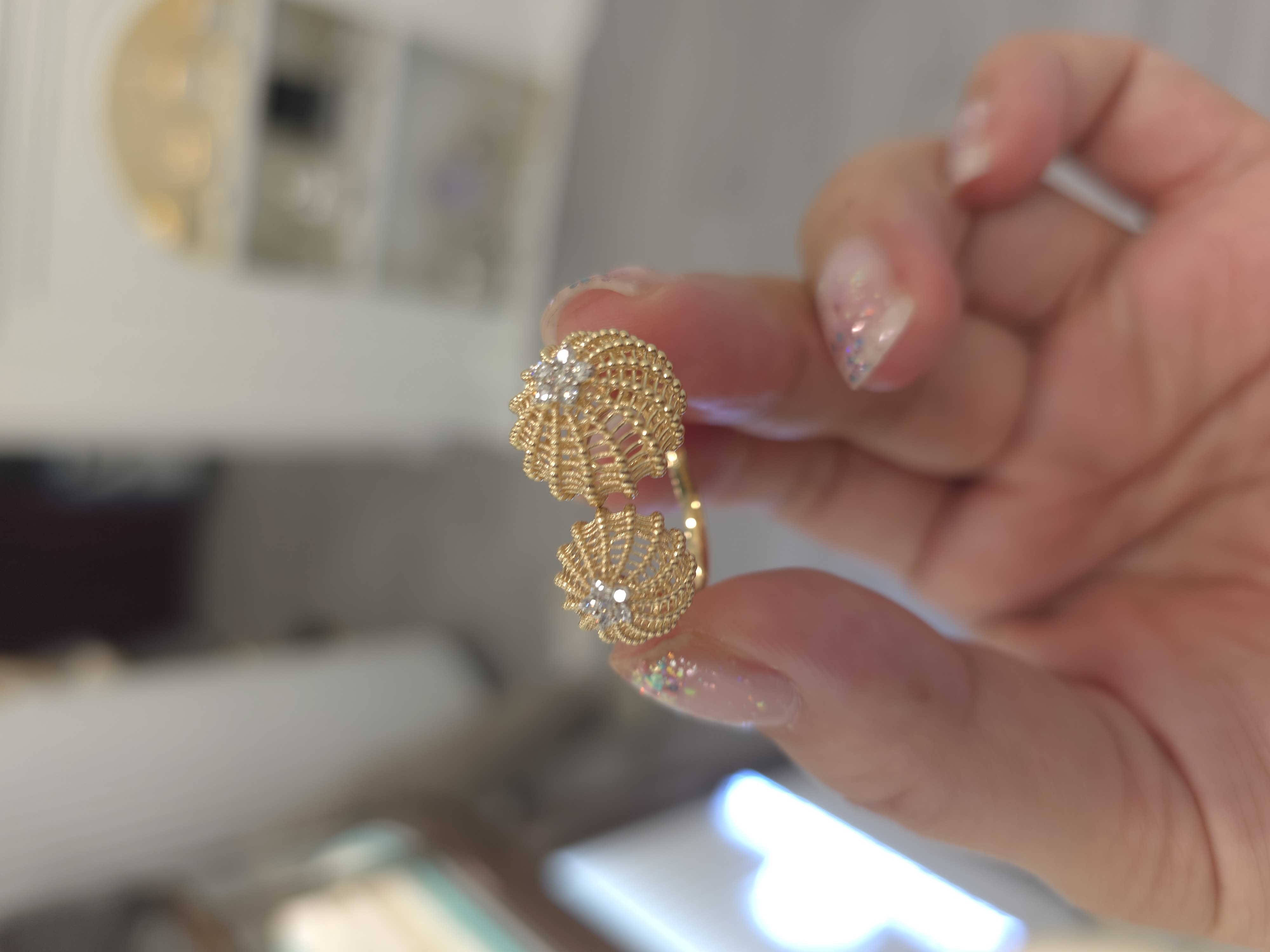 18K 鑽石戒指 D0.18 G4.24g