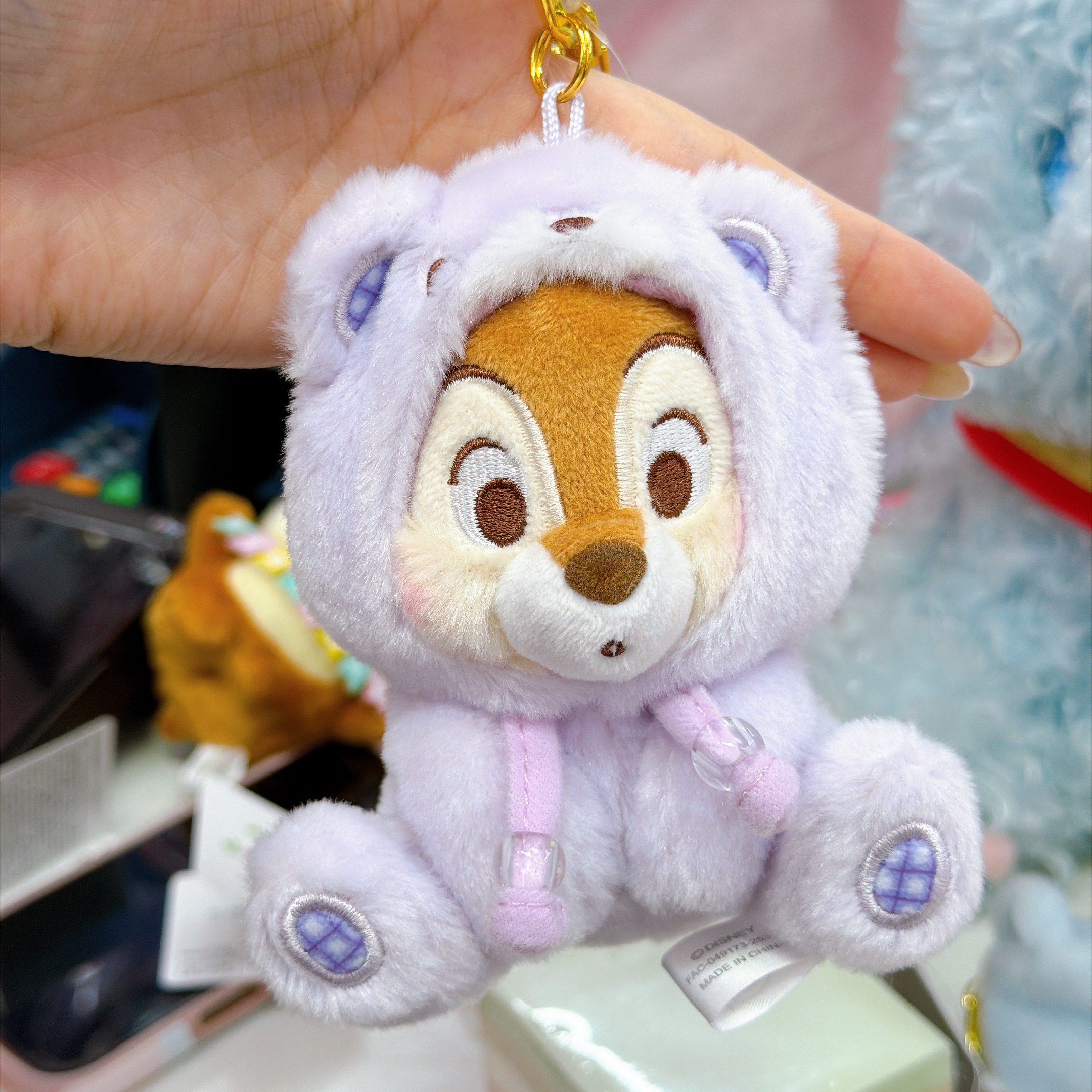 日本直送東京迪士尼chip and dale 扮熊仔公仔掛飾