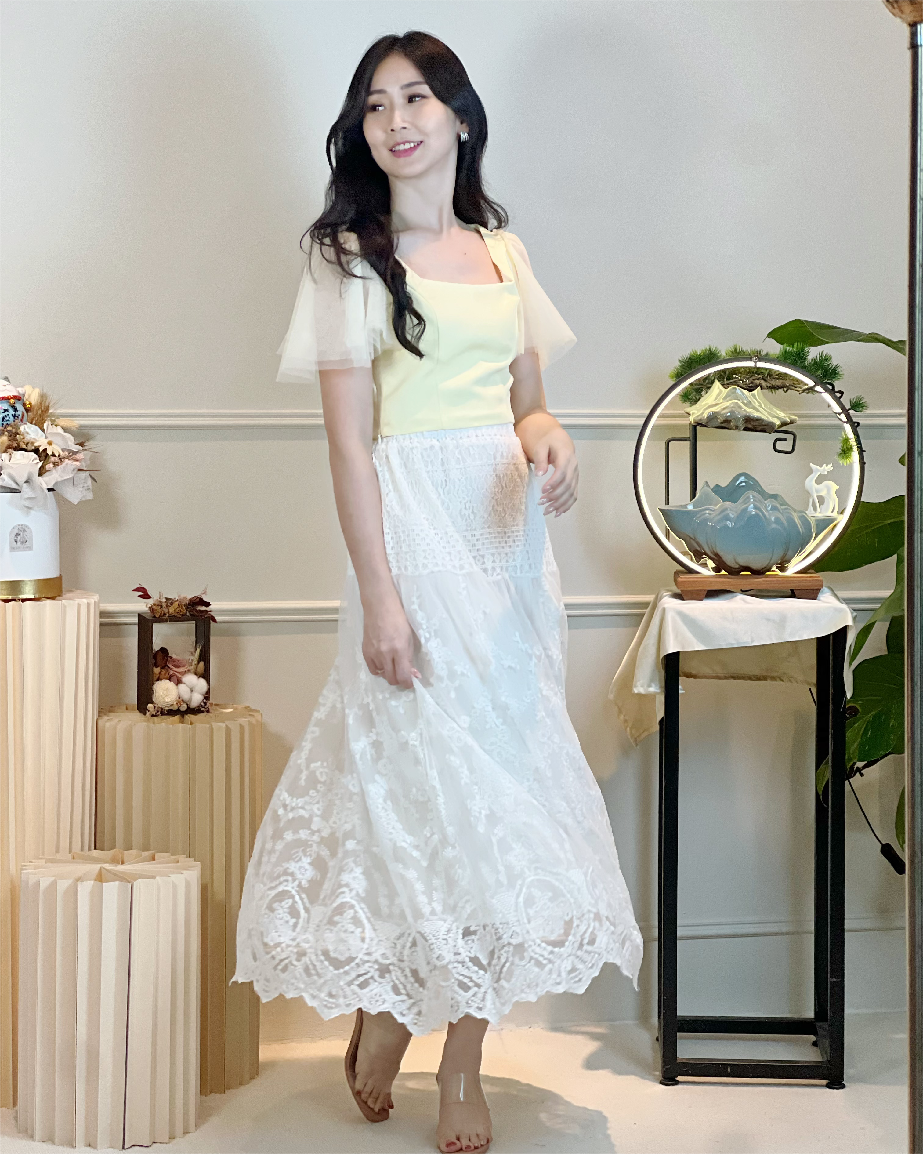 5100 Harper Riley Lacey A Line Skirt 