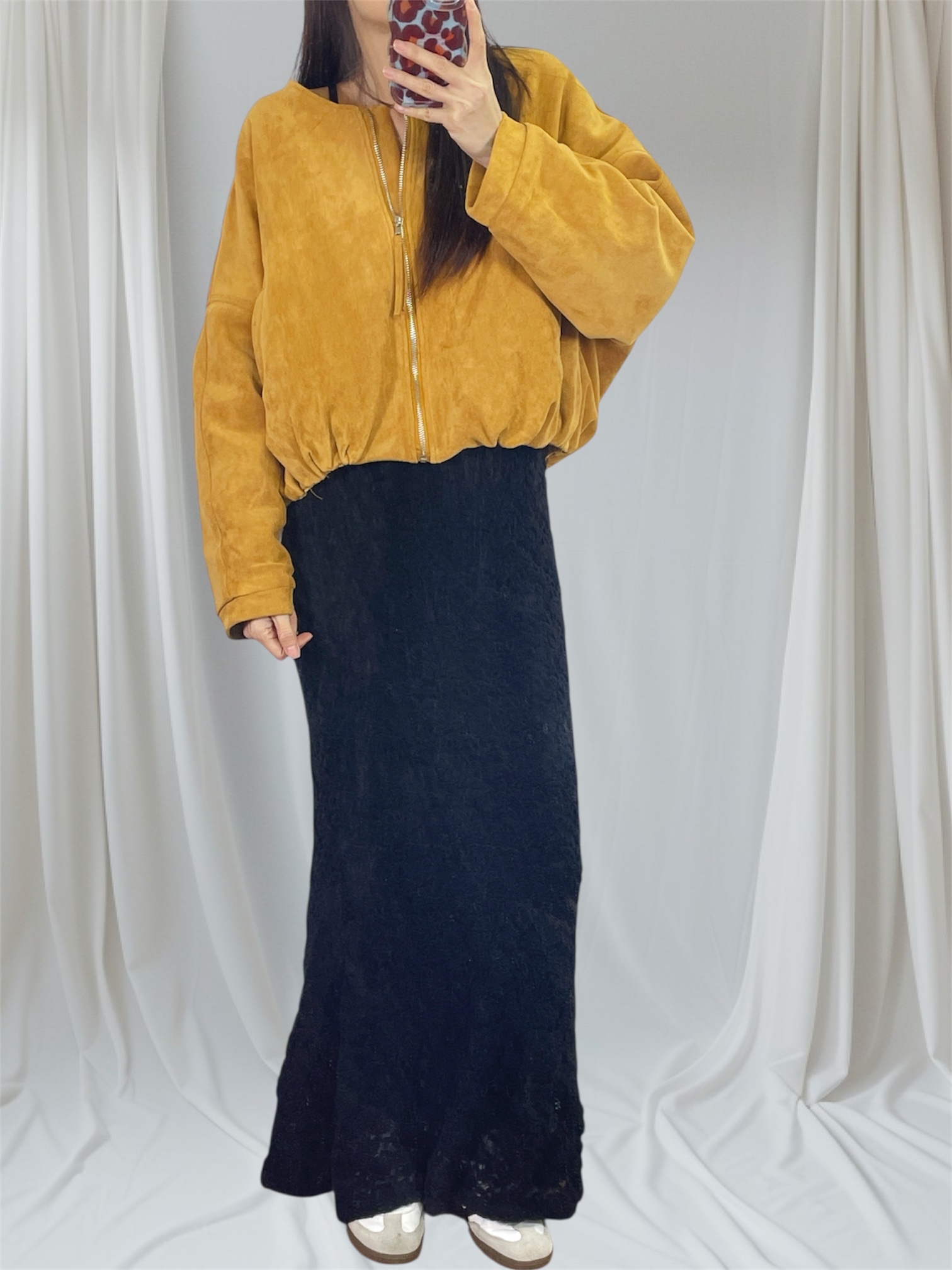 K5541 南瓜色猄布間棉褸