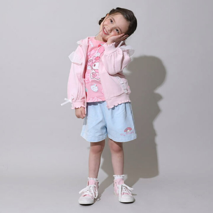 🇯🇵預訂 日本直送🇯🇵Babydoll x Sanrio系列四色人物造型帽絲帶荷葉邊拉鍊外套