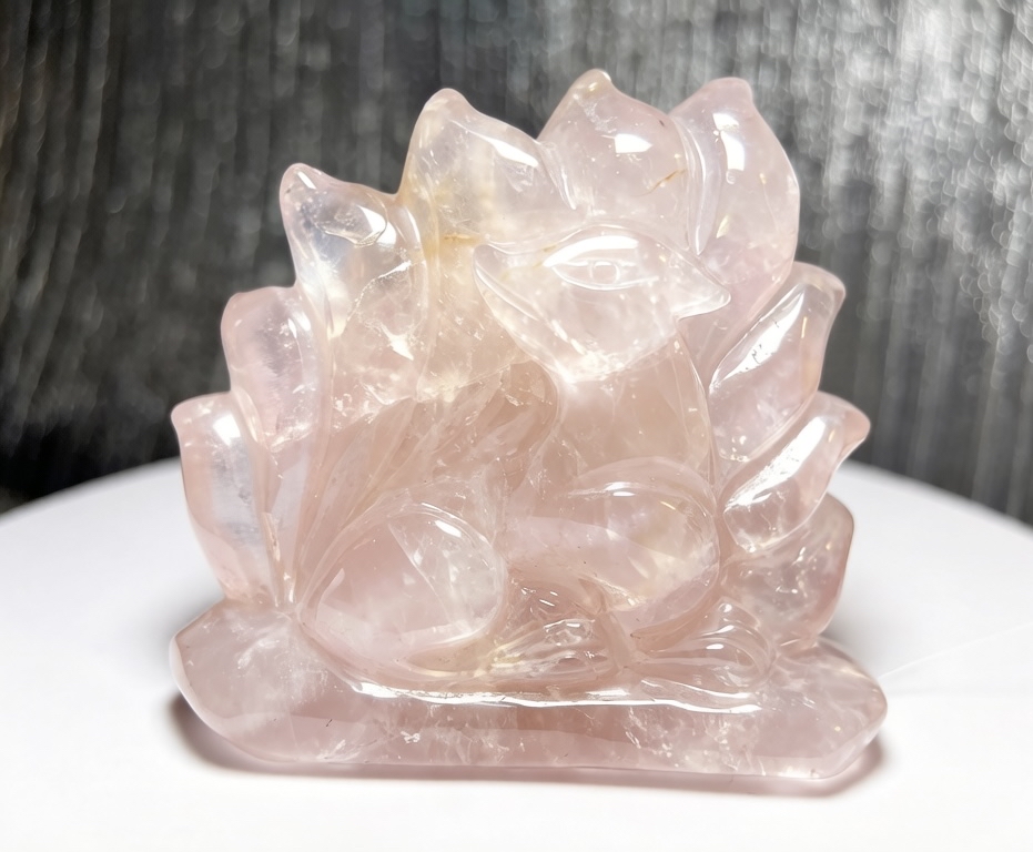 29DE176 擺件｜粉晶九尾狐🦊