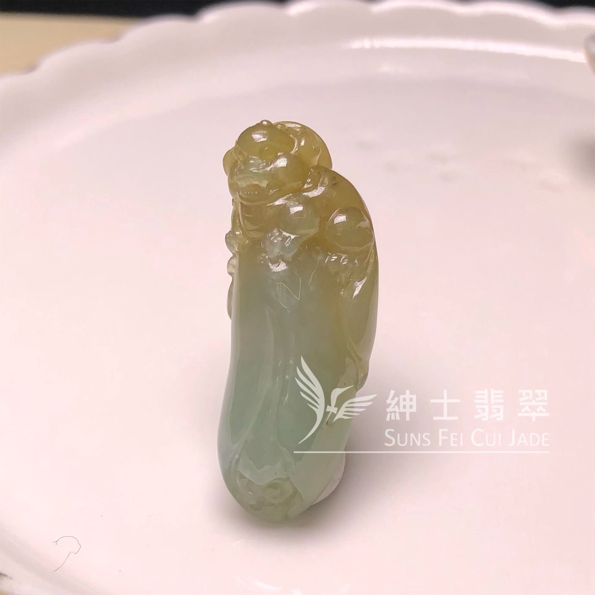 YK00703 翡色貔貅玉蘭花