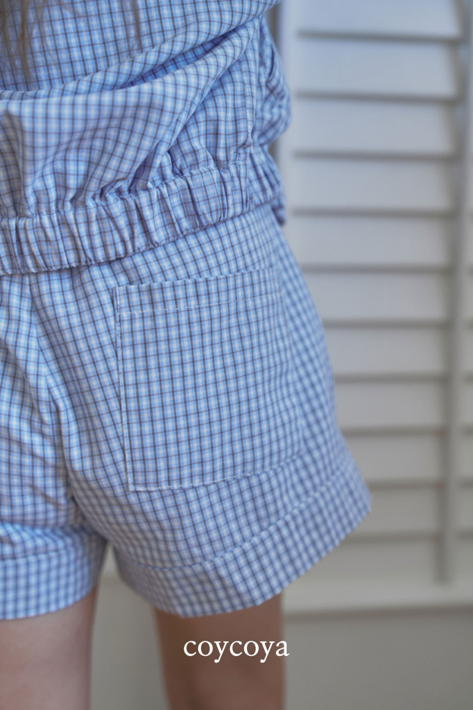 🌸預訂 韓國直送🌸🇰🇷COYCOYA兩色標籤格紋輕盈透氣短褲