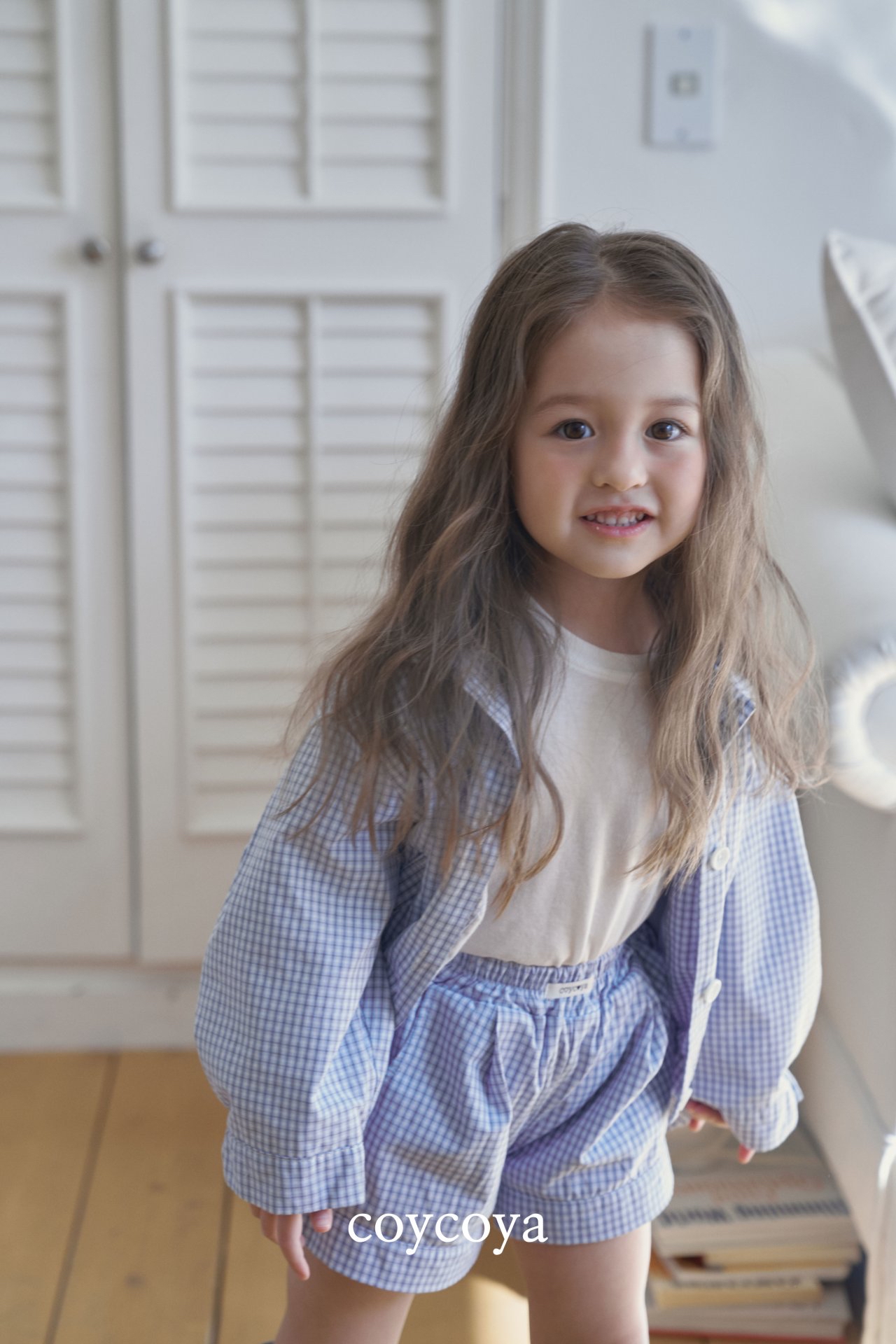 🌸預訂 韓國直送🌸🇰🇷COYCOYA兩色標籤格紋輕盈透氣短褲