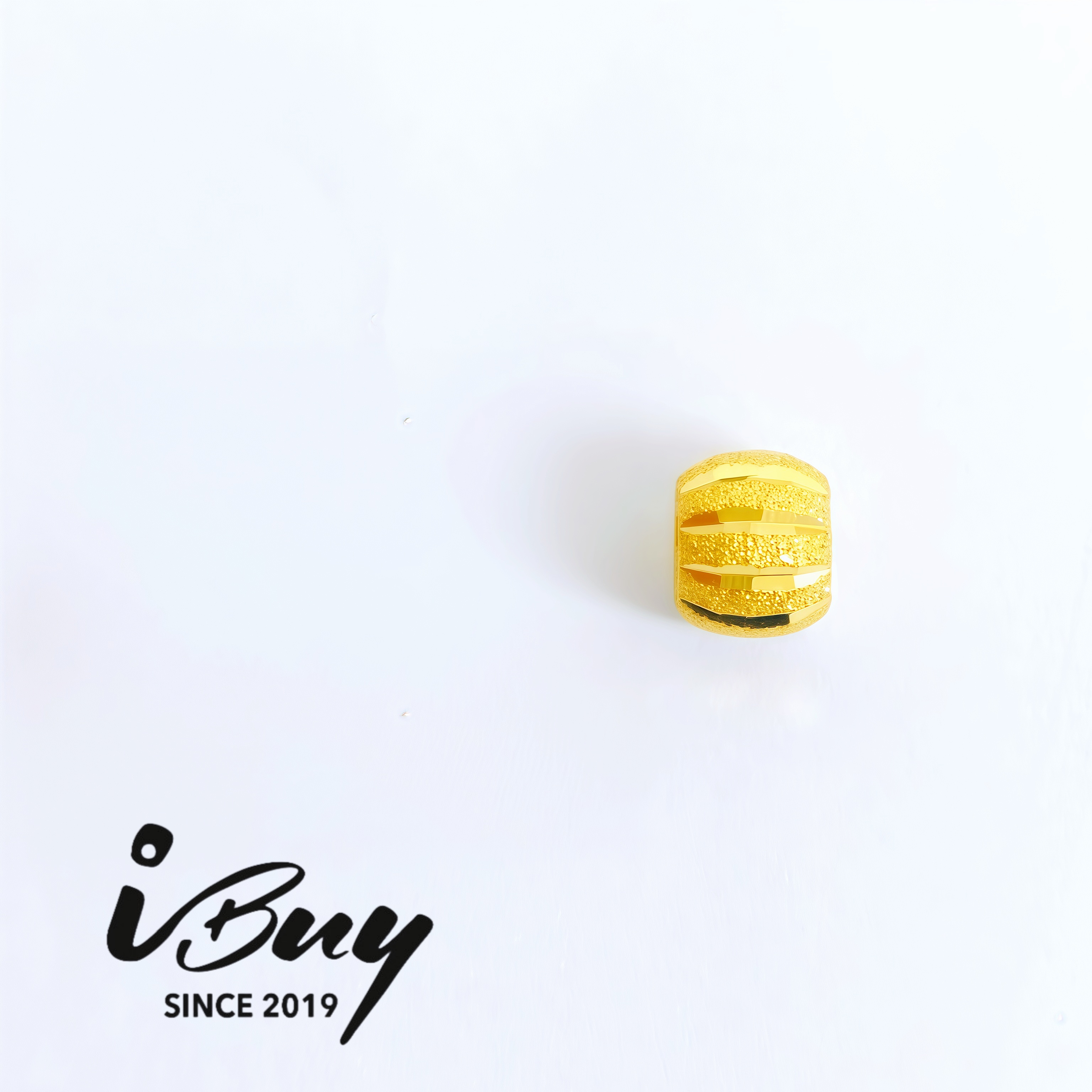 916 GOLD SANDY LINE CUT BEAD 916 金 砂面条纹桶珠