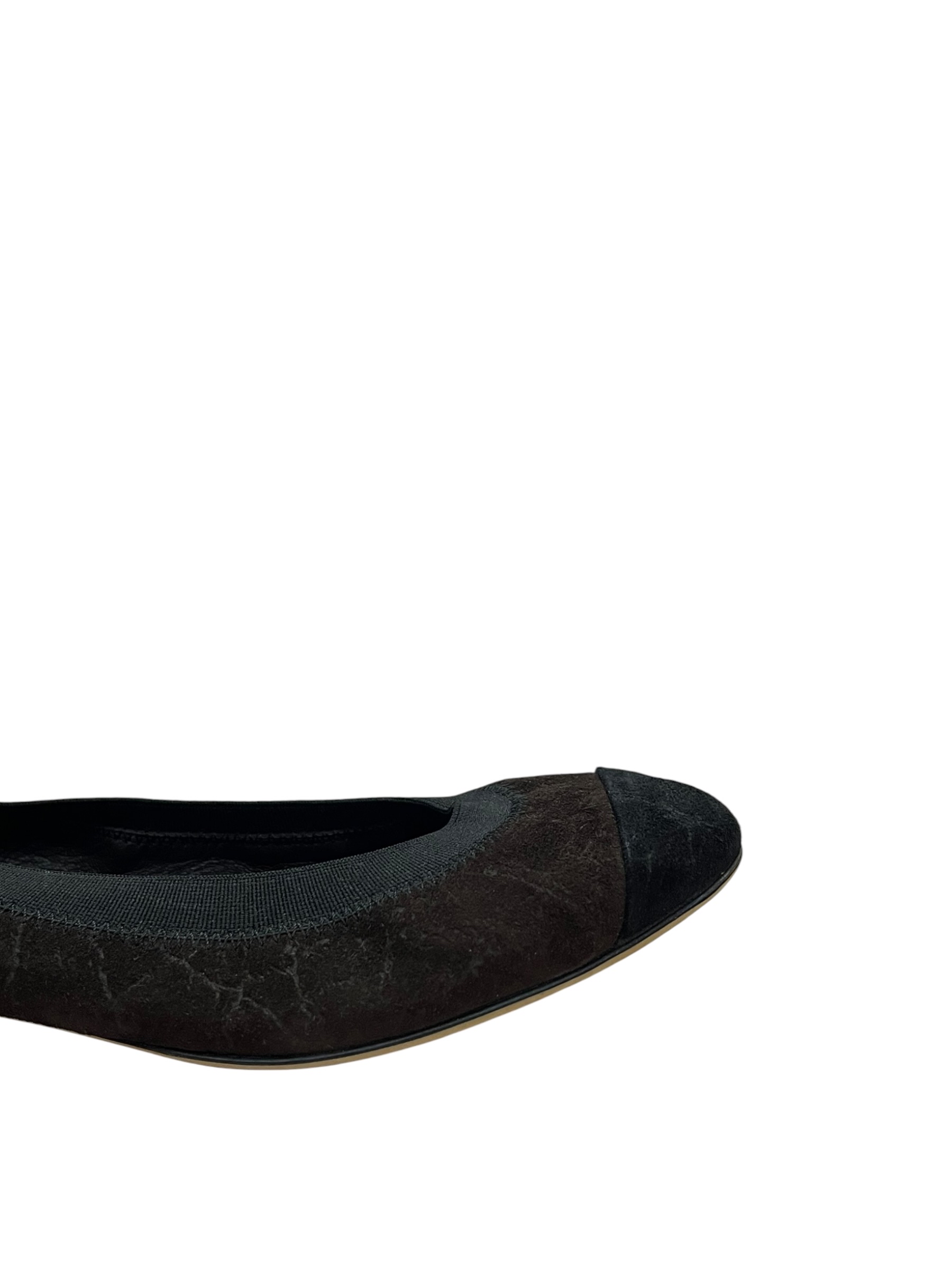 Pre-Owned Chanel Suede Cap Toe Ballerina Flats / Product Code: 080520